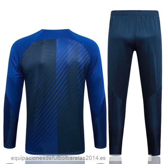 Nuevo Conjunto Completo Sudadera Entrenamiento Barcelona 23/24 Azul Marino Baratas